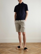 De Petrillo - Slim-Fit Straight-Leg Linen Drawstring Shorts - Neutrals