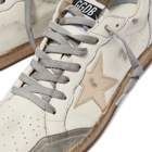 Golden Goose Men's Ball Star Leather Sneakers in White/Sand/Black