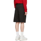 Alexander McQueen Black Gabardine Shorts