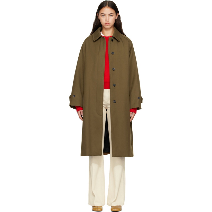 Photo: A.P.C. Khaki Water-Repellent Wool Jacket
