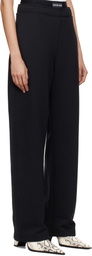 Marine Serre Black Moon Logo Fleece Sweatpants