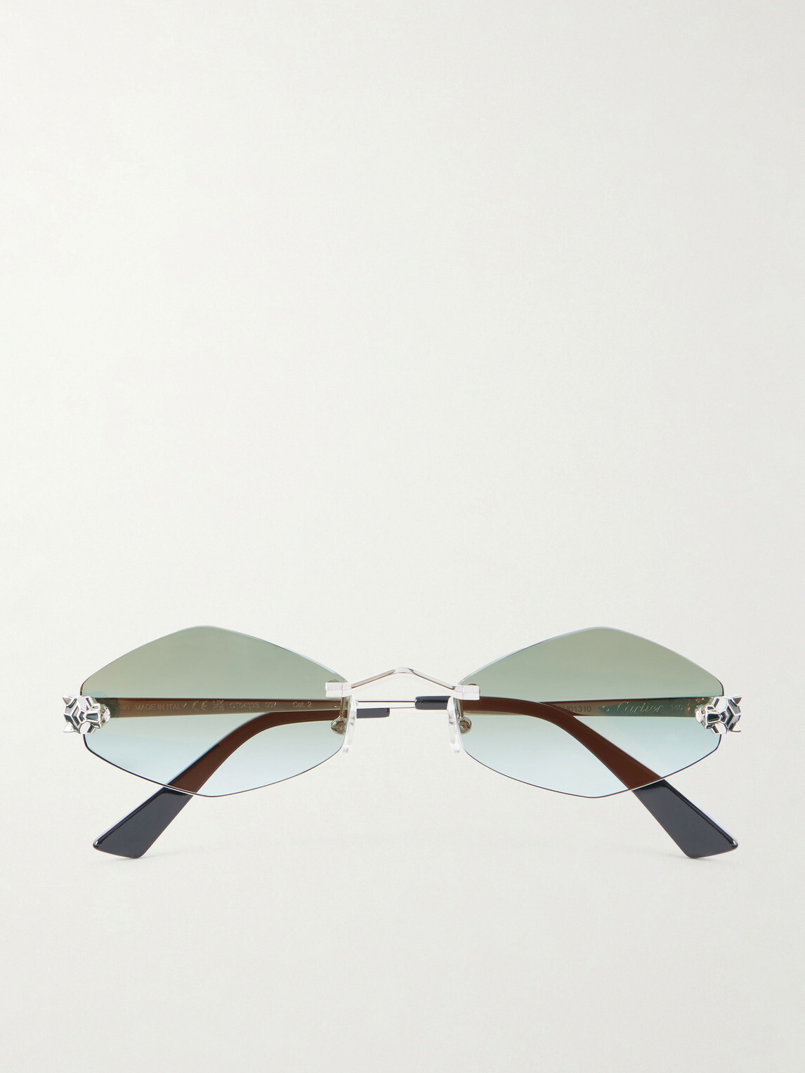 Cartier Eyewear - Panthère Classic Round-Frame Silver-Tone Sunglasses - Silver