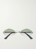 Cartier Eyewear - Panthère Classic Round-Frame Silver-Tone Sunglasses - Silver