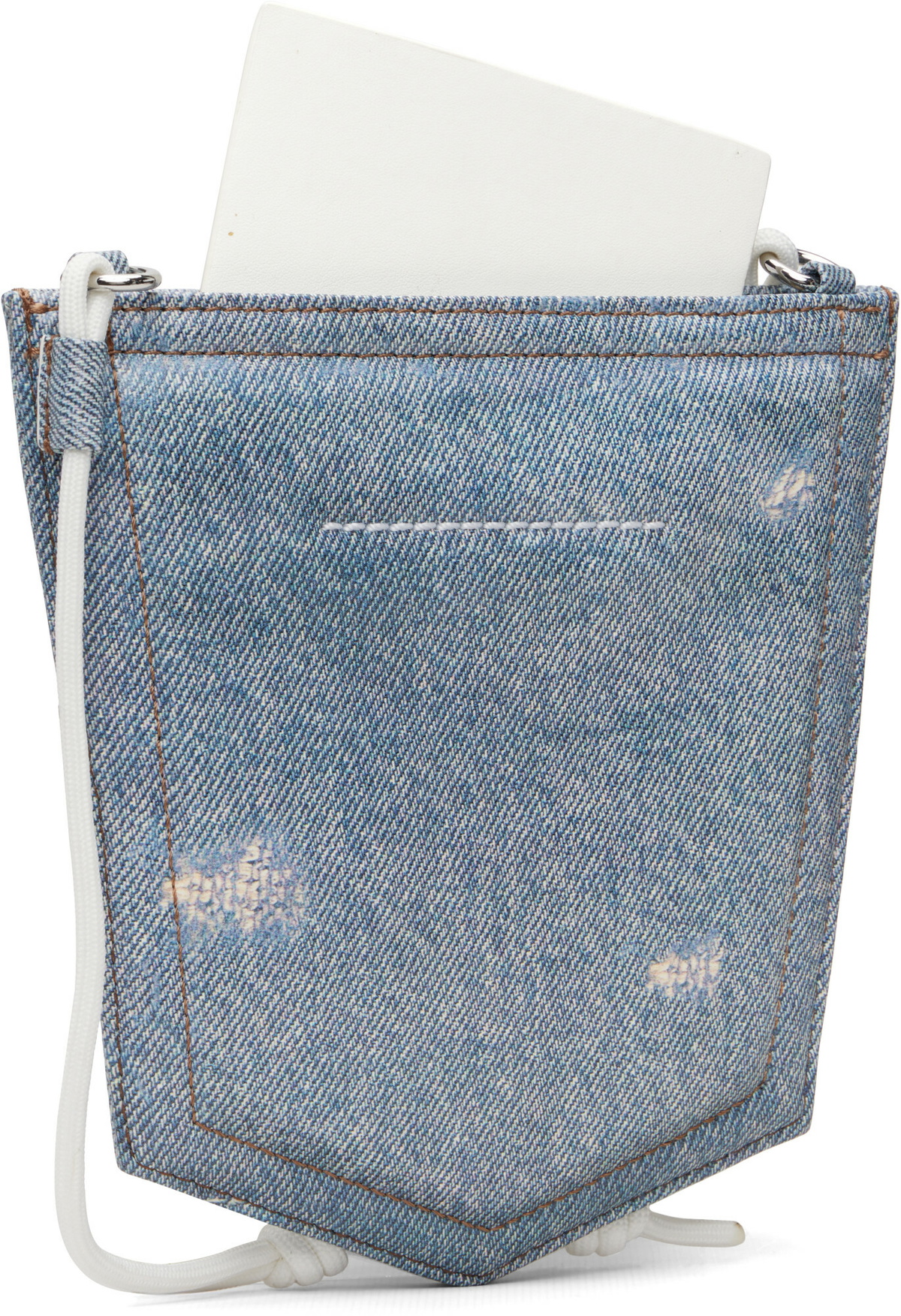 MM6 Maison Margiela Blue Denim Pocket Pouch