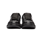 Alexander McQueen Black Croc Oversized Sneakers