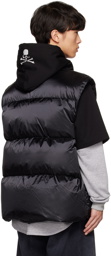 mastermind WORLD Black Nylon Down Vest