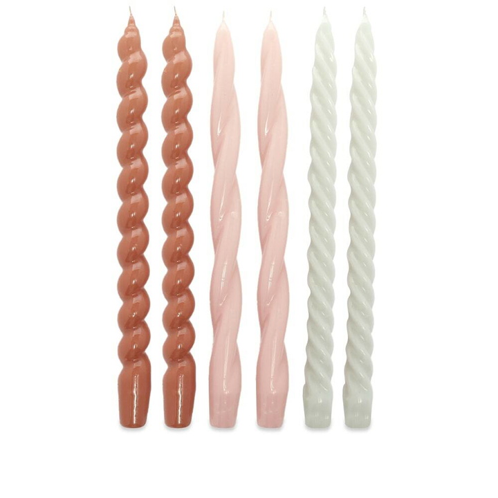 Photo: HAY Long Candles - Set Of 6 in Light Rose/Mauve/ Grey