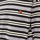 Kenzo Men's Striped Crest Logo Crew Knit in Misty Grey