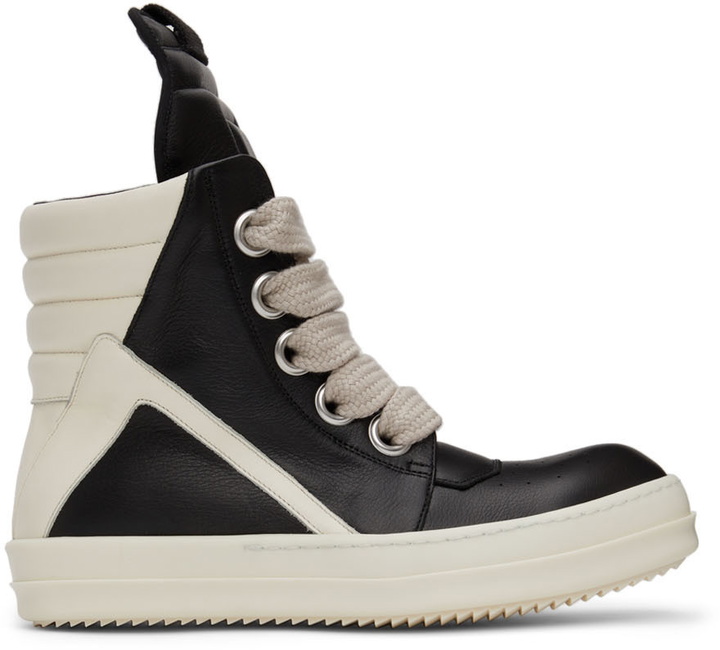 Photo: Rick Owens Black Jumbo Laces Geobasket Sneakers