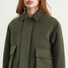 Auralee Women's Flannel Padded Short Jacket in Dark Olive