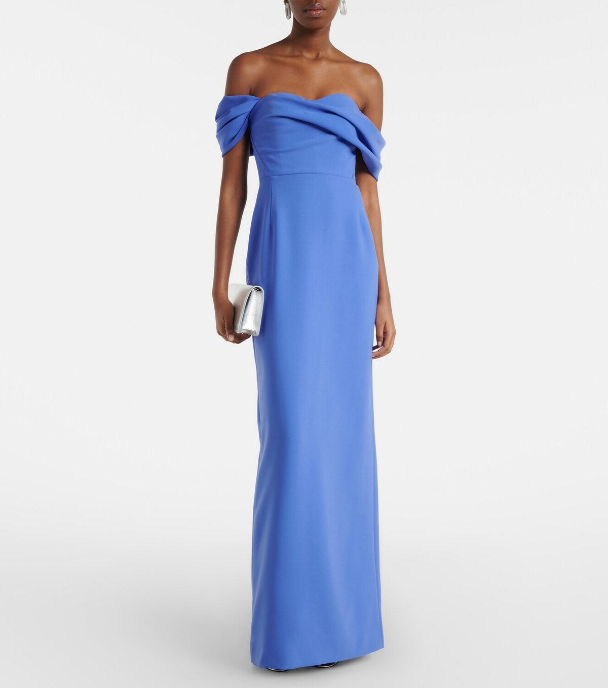 Carolina Herrera Draped off-shoulder crêpe gown