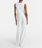Max Mara Cotton piqué wide-leg pants