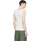 Marni White and Brown Squares Tank Top