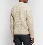 Howlin' - Slim-Fit Cable-Knit Virgin Wool Sweater - Neutrals