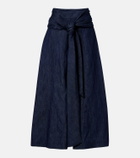 Gabriela Hearst Zivan cotton and linen denim midi skirt