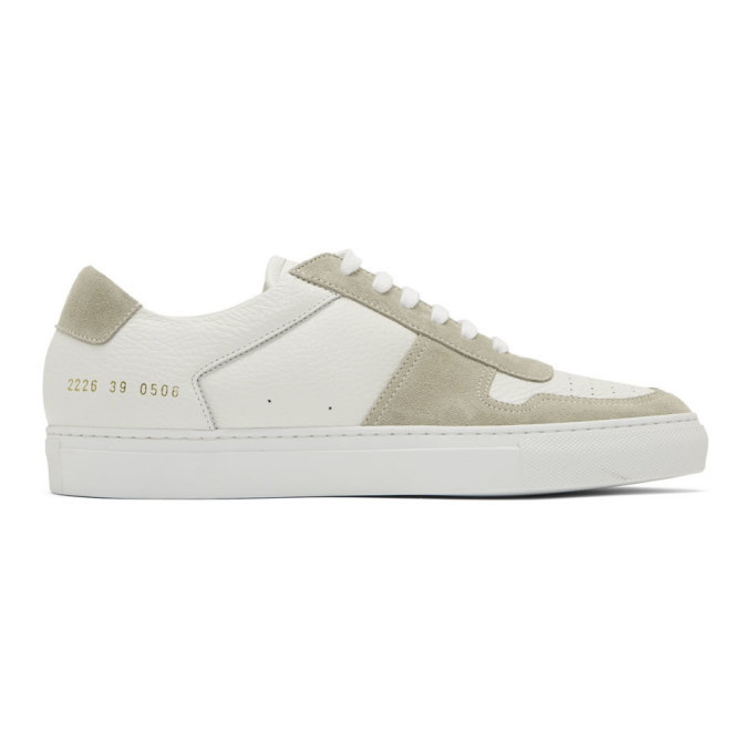 Photo: Common Projects White BBall Premium Low Sneakers