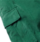 MAN 1924 - Cotton-Corduroy Cargo Shorts - Green