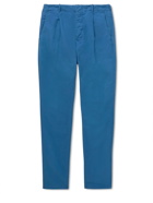 Incotex - Tapered Cotton-Blend Trousers - Blue