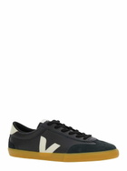 Veja volley Black Sneakers With Side Logo And Lettering Logo On The Heel In Organic Cotton Unisex