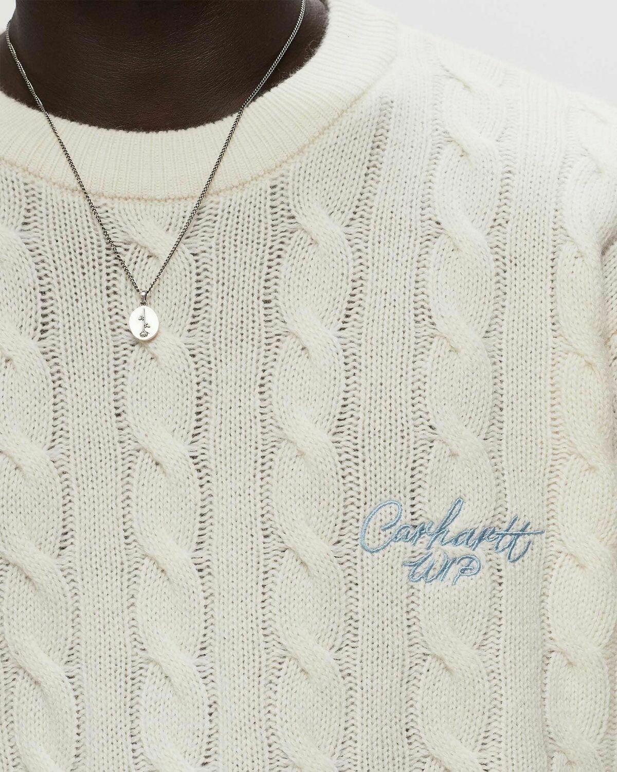 Carhartt Wip Signature Sweater White Pullovers