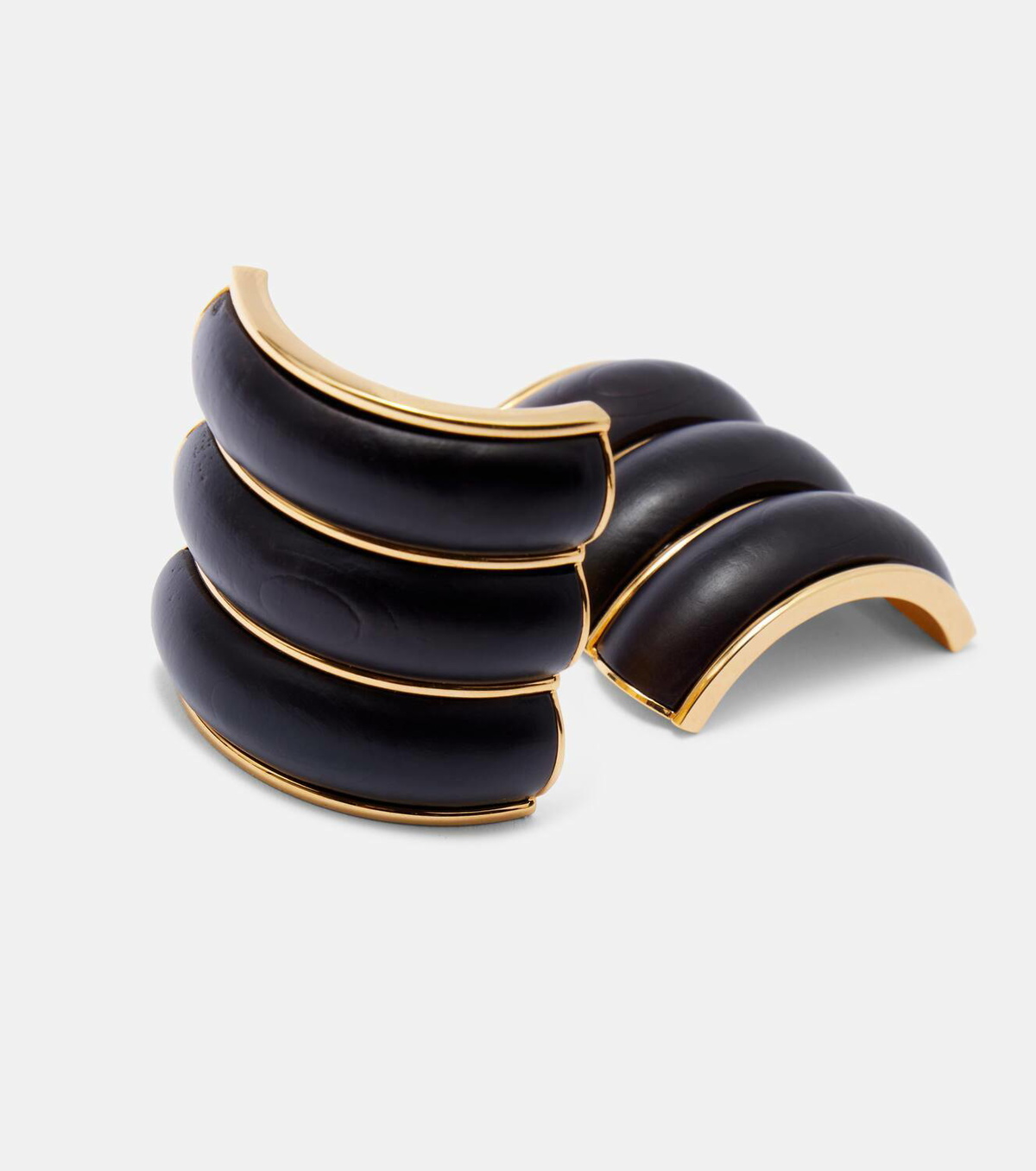 Alaïa Wood clip-on earrings