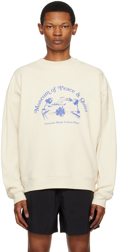Photo: Museum of Peace & Quiet Beige 'Quiet Place' Sweatshirt