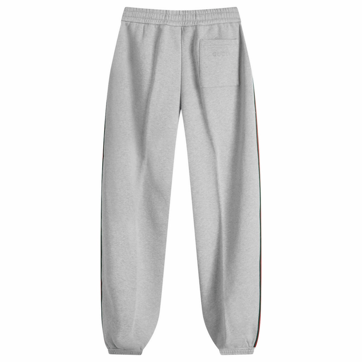 Gucci Men's Tape Brushed Cotton Sweat Pants in Grey Melange