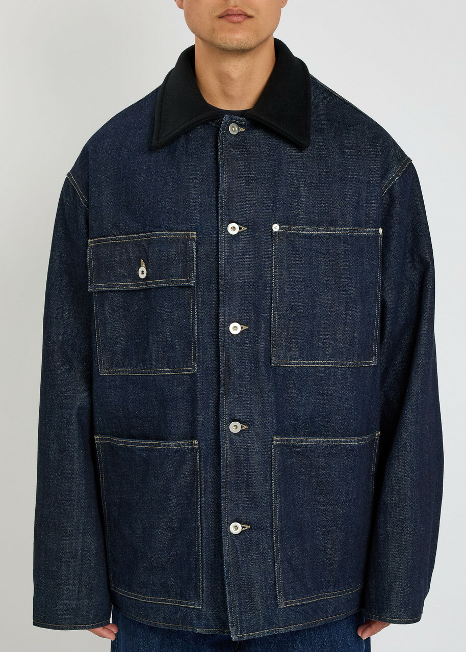 Jil Sander Oversized Denim Jacket Dark Blue
