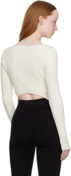 LVIR Off-White Sweetheart Neck Sweater