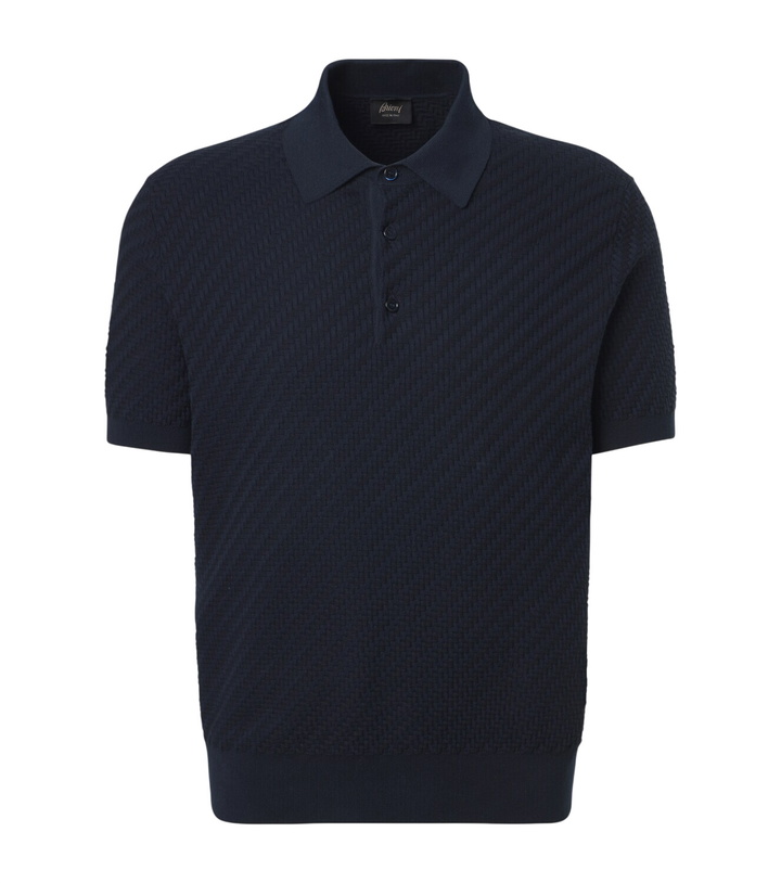 Photo: Brioni Cotton, silk, and cashmere polo shirt