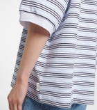 Róhe Striped oversized cotton polo shirt