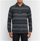 RRL - Striped Brushed Cotton and Wool-Blend Overshirt - Men - Indigo