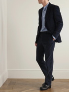 Kingsman - Straight-Leg Cotton and Cashmere-Blend Corduroy Suit Trousers - Blue