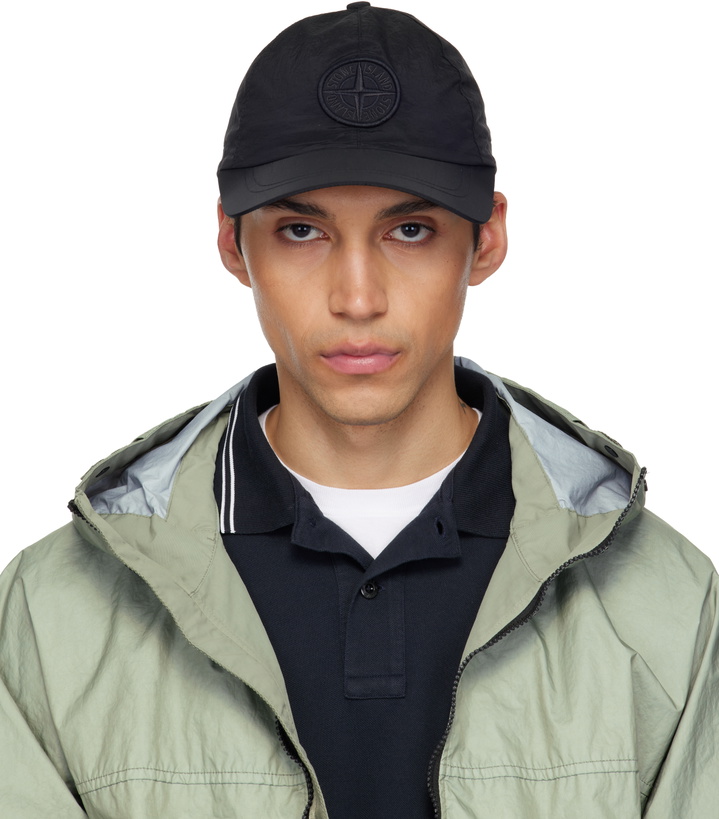 Photo: Stone Island Black 9100011 Nylon Metal ECONYL Cap