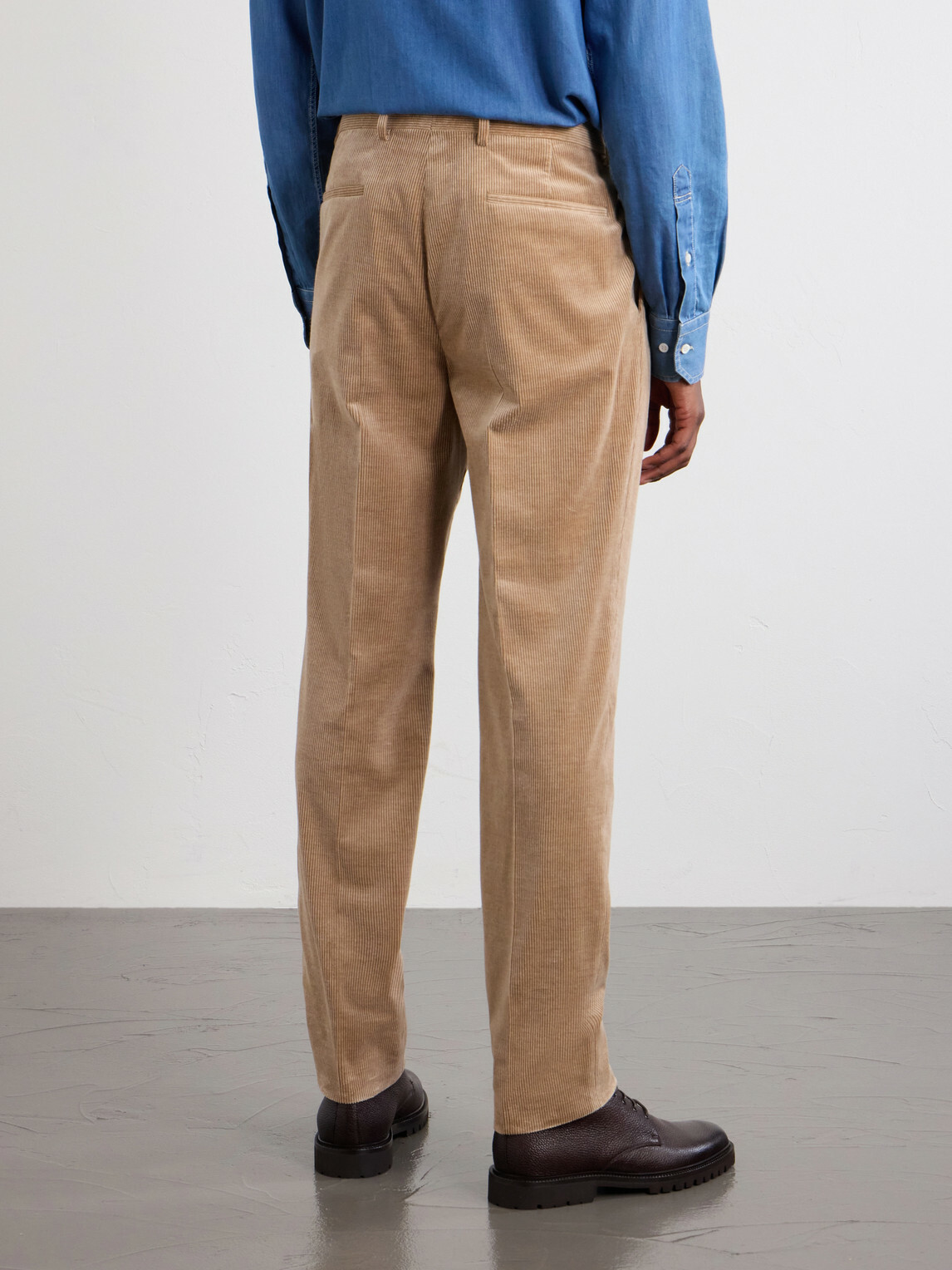 Brunello Cucinelli - Straight-Leg Pleated Cotton-Blend Corduroy Trousers - Brown