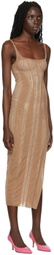 Kathryn Bowen Beige Bustier Tank Midi Dress