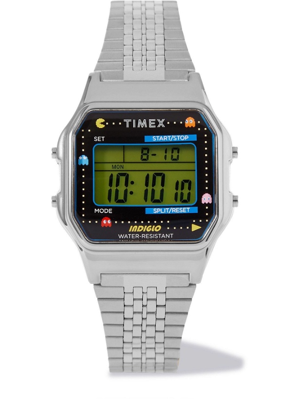 Photo: TIMEX - Pac-Man T80 34mm Stainless Steel Digital Watch