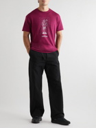 OSTRYA - Alpinist Equi-Tee Logo-Print Cotton-Blend Jersey T-Shirt - Burgundy