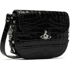 Vivienne Westwood Black Hunter Flap Crossbody Bag