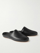 Mulo - Full-Grain Leather Slippers - Black