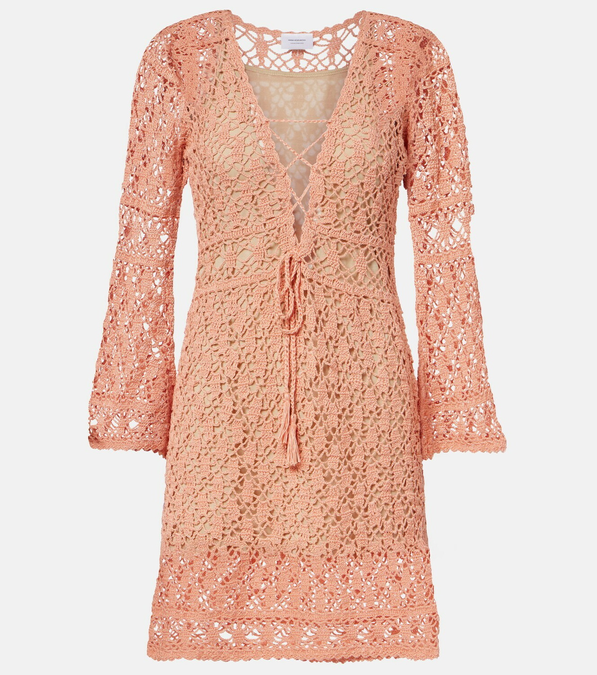 Anna Kosturova Bianca crochet cotton minidress