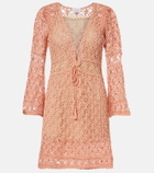 Anna Kosturova Bianca crochet cotton minidress