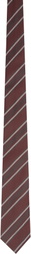 Tiger of Sweden Burgundy & Brown Lineman Tie