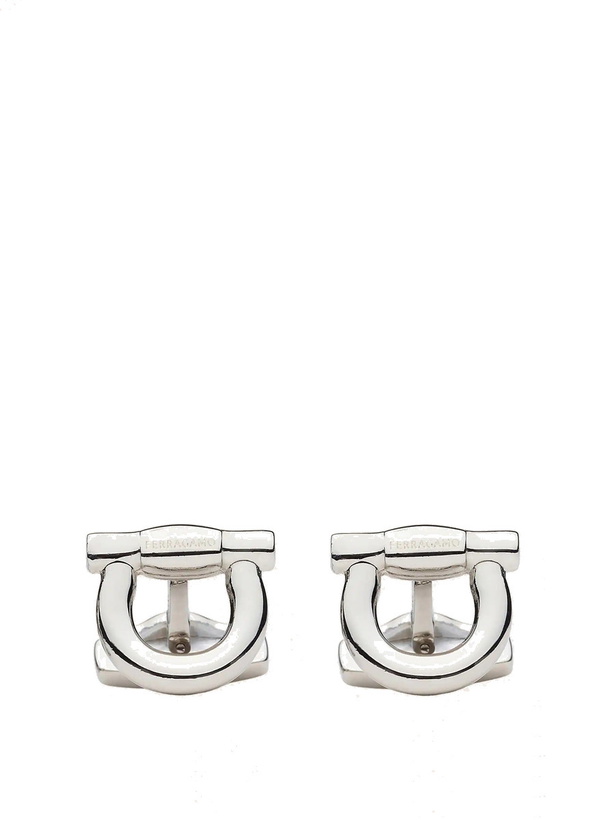 Photo: Ferragamo Mens Gancini cufflinks in Silver