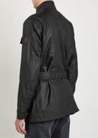 Belstaff Trialmaster Belted Waxed Cotton Jacket Black