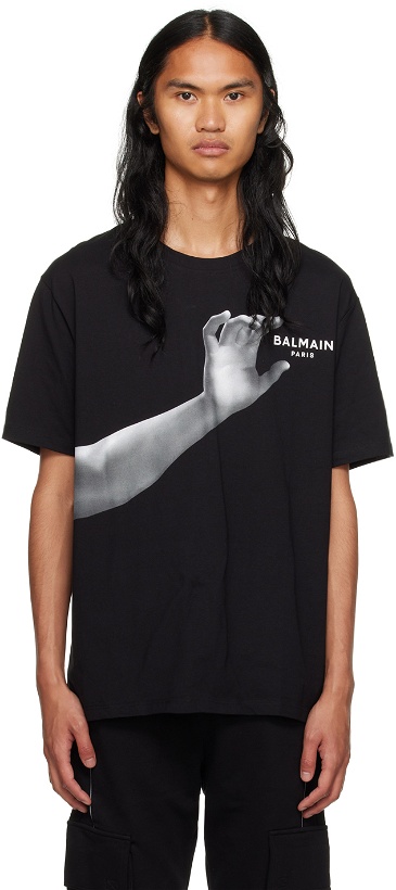Photo: Balmain Black Statue T-Shirt
