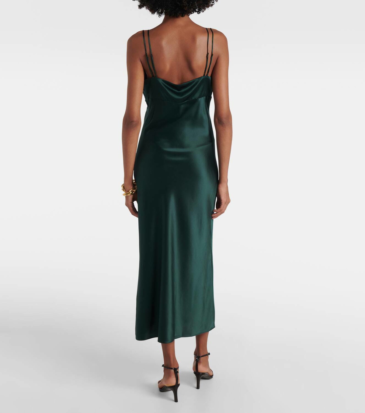 veronica beard satin dress Veronica Beard Izaren Halter Maxi Dress | Cactus