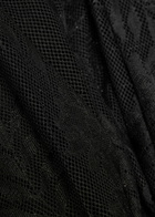 Norma Kamali Floral Guipure Lace Coat Black