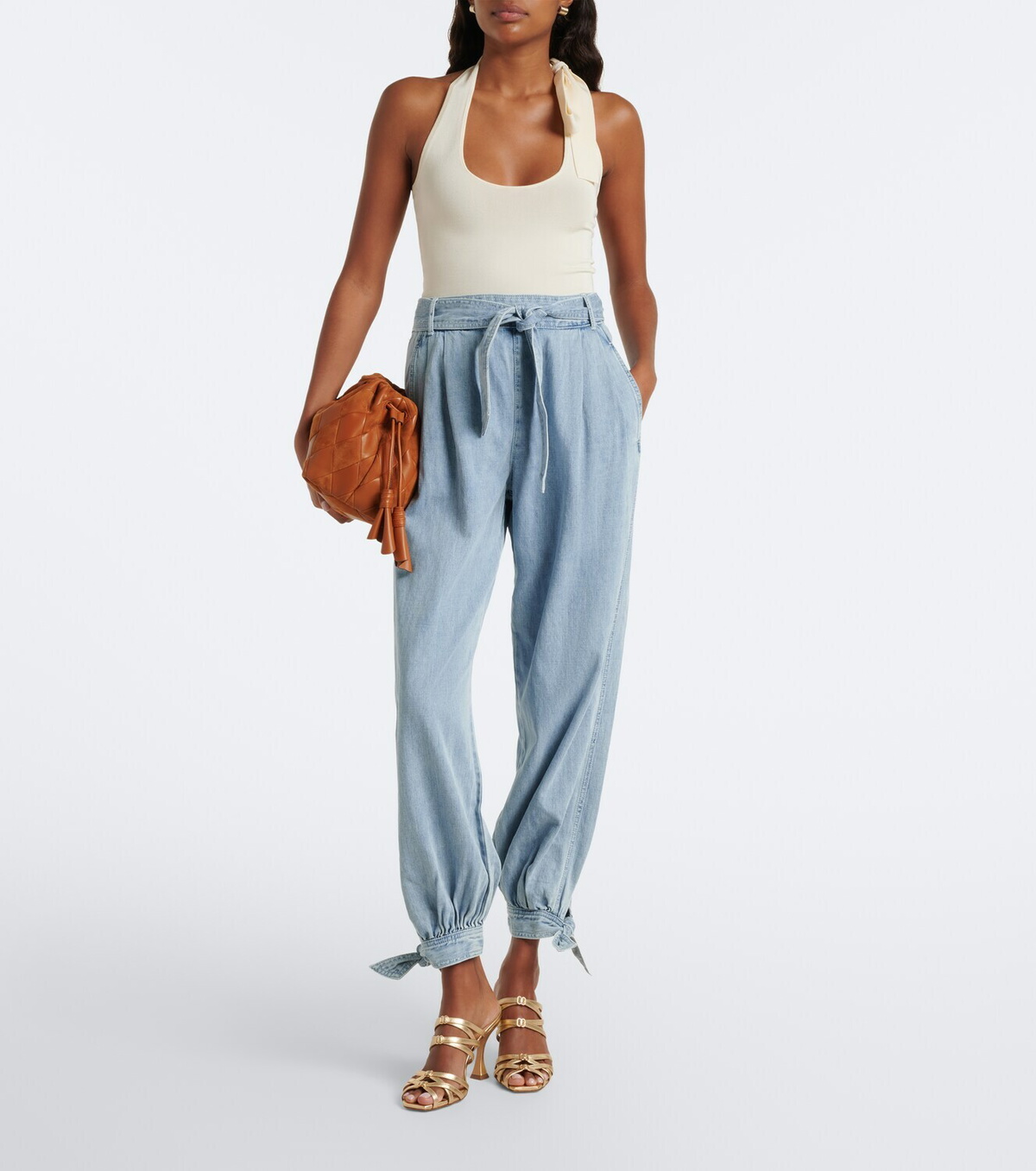 Zimmermann Fairlight knitted halterneck top