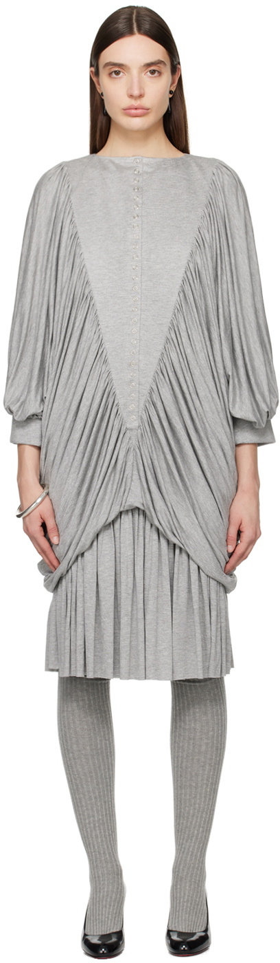 Nicklas Skovgaard SSENSE Exclusive Gray Alice Midi Dress Nicklas